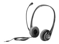 HP - Headset - på örat - kabelansluten - svart jack - för HP 24X G7; Chromebox Enterprise G3, G3; Desktop Pro 300 G6; Pro c645; ProDesk 405 G6 T1A66AA