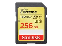 SanDisk Extreme - Flash-minneskort - 256 GB - Video Class V30 / UHS Class 3 / Class10 - SDXC UHS-I SDSDXV5-256G-GNCIN