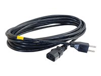 C2G 18 AWG North American Power Cord - Strömkabel - IEC 60320 C13 till NEMA 5-15P (hane) - 1.8 m - formpressad - svart - Nordamerika 80672