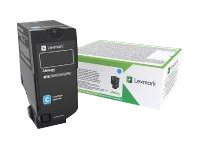Lexmark - Cyan - original - tonerkassett LCCP, LRP, Lexmark Corporate - för Lexmark CS720de, CS720dte, CS725de, CS725dte, CX725de, CX725dhe, CX725dthe 74C20CE