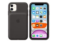 Apple Smart - Batteripack baksidesskydd för mobiltelefon - silikon, elastomer - svart - för iPhone 11 MWVH2ZY/A