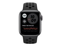 Apple Watch Nike Series 6 (GPS) - 40 mm - rymdgrå aluminium - smart klocka med Nike sportband - fluoroelastomer - antracit/svart - bandstorlek 130-200 mm - S/M/L - 32 GB - Wi-Fi, Bluetooth - 30.5 g M00X3KS/A