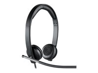 Logitech USB Headset Stereo H650e - Headset - på örat - kabelansluten 981-000519