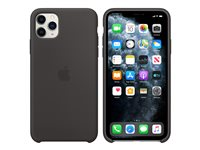 Apple - Baksidesskydd för mobiltelefon - silikon - svart - för iPhone 11 Pro Max MX002ZM/A
