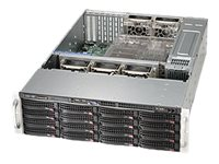 Supermicro SC836 BE1C-R1K23B - Kan monteras i rack - 3U - förbättrad utökad ATX - SATA/SAS - hot-swap 1200 Watt - svart CSE-836BE1C-R1K23B