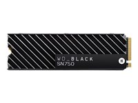 WD Black SN750 NVMe SSD WDS100T3XHC - Solid state drive - 1 TB - inbyggd - M.2 2280 - PCI Express 3.0 x4 (NVMe) - integrerad kylfläns WDS100T3XHC