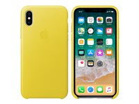 Apple - Baksidesskydd för mobiltelefon - läder - vårgul - för iPhone X MRGJ2ZM/A