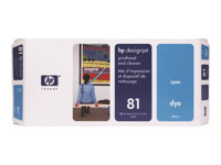 HP 81 - 13 ml - cyan - skrivhuvud med rengörare - för DesignJet 5000, 5000ps, 5000ps uv, 5000uv, 5500, 5500 uv, 5500mfp, 5500ps, 5500ps uv C4951A
