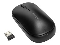 Kensington SureTrack Dual Wireless Mouse - Mus - optisk - 4 knappar - trådlös - 2.4 GHz, Bluetooth 3.0, Bluetooth 5.0 LE - trådlös USB-mottagare - svart K75298WW