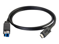 C2G 1m USB 3.1 Gen 1 USB Type C to USB B Cable M/M - USB C Cable Black - USB-kabel - USB Type B (hane) till USB-C (hane) - USB 3.1 - 1 m - svart 88865