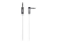 Belkin MIXIT Aux Cable - Ljudkabel - stereo mini jack (hane) till stereo mini jack (hane) - 91 cm - vit - 90° kontakt, platt AV10128CW03-WHT