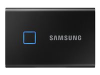 Samsung Portable SSD T7 Touch MU-PC2T0K - Solid state drive - krypterat - 2 TB - extern (portabel) - USB 3.2 Gen 2 (USB-C kontakt) - 256 bitars AES - svart MU-PC2T0K/WW