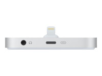 Apple iPhone Lightning Dock - Dockningsstation för mobiltelefon - silver - för iPod/iPhone/AirPods ML8J2ZM/A