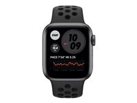 Apple Watch Nike SE (GPS) - 40 mm - rymdgrå aluminium - smart klocka med Nike sportband - fluoroelastomer - antracit/svart - bandstorlek 130-200 mm - S/M/L - 32 GB - Wi-Fi, Bluetooth - 30.49 g MYYF2KS/A