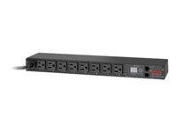APC Switched Rack PDU AP7900B - Kraftdistributionsenhet (kan monteras i rack) - AC 100-120 V - ingång: NEMA 5-15P - utgångskontakter: 8 (NEMA 5-15) - 1U - 3.65 m - för P/N: AR106VI, SCL400RMJ1U, SCL500RMI1UC, SCL500RMI1UNC, SMTL1000RMI2UC, SMTL750RMI2UC AP7900B