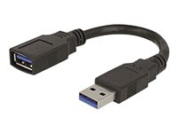 Targus - USB-förlängningskabel - USB typ A (hona) till USB typ A (hane) - USB 3.0 - 15 cm - svart ACC997EUX