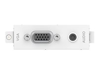 VISION TechConnect 3 VGA+3.5mm module - Modulkontaktplatta med insnäppsfästen - HD-15, minihörlurskontakt, stereo 3,5 mm TC3 VGAF3.5MM