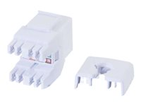 C2G Cat6 180° Keystone Jack - Modulär insättning - RJ-45 - vit 84030