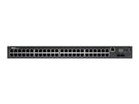 Dell Networking N2048 - Switch - L2+ - Administrerad - 48 x 10/100/1000 + 2 x 10 Gigabit SFP+ - främre till bakre luftflöde - rackmonterbar 210-ABNX