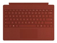 Microsoft Surface Pro Signature Type Cover - Tangentbord - med pekdyna - bakgrundsbelyst - nordisk - vallmoröd - kommersiell - för Surface Pro 7 FFQ-00109