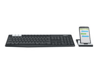 Logitech K375s Multi-Device - Tangentbord - Bluetooth, 2.4 GHz - nordisk - grafit, offwhite - detaljhandel 920-008176