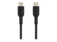 Belkin BOOST CHARGE - USB-kabel - USB-C (hane) till USB-C (hane) - 1 m - svart CAB004BT1MBK