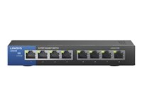Linksys Business LGS108 - Switch - ohanterad - 8 x 10/100/1000 - skrivbordsmodell - AC 100/230 V LGS108-EU