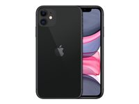 Apple iPhone 11 - Smartphone - dual-SIM - 4G Gigabit Class LTE - 128 GB - GSM - 6.1" - 1792 x 828 pixlar (326 ppi) - Liquid Retina HD display (12 MP främre kamera) - 2 bakre kameror - svart MHDH3QN/A