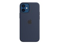 Apple Case with MagSafe - Baksidesskydd för mobiltelefon - silikon - mörkblå - för iPhone 12 mini MHKU3ZM/A