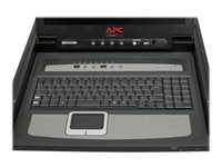 APC LCD Console - KVM-konsol med omkopplare för tangentbord/video/mus - 8 portar - PS/2 - 17" - kan monteras i rack - VGA - svart - 1U - för P/N: AR3103, AR3103SP, AR3106SP, SRT1000RMXLI, SRT1000RMXLI-NC, SRT5KRMXLW-TW AP5808