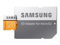 Samsung EVO MB-MP128HA - Flash-minneskort (microSDXC till SD-adapter inkluderad) - 128 GB - UHS-I U3 / Class10 - mikroSDXC UHS-I MB-MP128HA/EU
