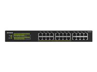 NETGEAR GS324P - Switch - ohanterad - 16 x 10/100/1000 (PoE+) + 8 x 10/100/1000 - skrivbordsmodell, rackmonterbar - PoE+ (190 W) GS324P-100EUS
