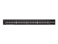 Cisco Small Business SG350-52 - Switch - L3 - Administrerad - 48 x 10/100/1000 + 2 x kombinations-Gigabit SFP + 2 x Gigabit SFP - rackmonterbar SG350-52-K9-EU