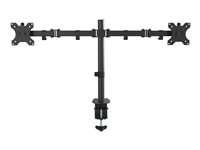 Vision VFM-DPD Monitor Desk Post - Monteringssats - för 2 LCD-bildskärmar - stål - svart - skärmstorlek: 13"-27" - disk-monteringsbar VFM-DPD2B