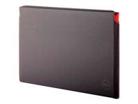 Dell Premier Sleeve (M) - Fodral för bärbar dator - 15" - svart med röda detaljer - för Alienware 13 R2, 15 R2; Precision Mobile Workstation 55XX; XPS 15 95XX DELL-460-BBVF