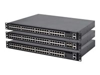 QCT T1048-LY4A - Switch - L4 - Administrerad - 48 x 10/100/1000 + 2 x 1 Gigabit / 10 Gigabit SFP+ - bakre till främre luftflödet - rackmonterbar 1LY4AZZ0ST1
