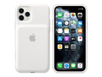 Apple Smart - Batteripack baksidesskydd för mobiltelefon - silikon, elastomer - vit - för iPhone 11 Pro MWVM2ZY/A