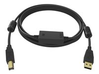 Vision Professional - USB-kabel - USB (hane) till USB typ B (hane) - USB 2.0 - 10 m - aktiv - svart TC 10MUSB+/BL