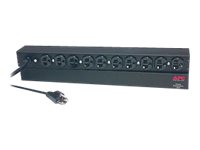 APC Basic Rack-Mount PDU - Grenuttag (kan monteras i rack) - AC 120 V - 2.4 kW - ingång: NEMA 5-20 - utgångskontakter: 10 (NEMA 5-20) - 1U - 19" - 3.7 m - svart - för P/N: AR109SH4, SCL400RMJ1U, SCL500RMI1UC, SCL500RMI1UNC, SMTL1000RMI2UC, SMTL750RMI2UC AP9563