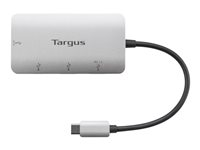 Targus Multi-Port - Hubb - 2 x USB 3.2 Gen 1 + 1 x USB-C + 1 x USB-C (strömgenomströmning) - skrivbordsmodell ACH228EU