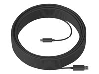 Logitech Strong - USB-kabel - USB typ A (hane) till USB-C (hane) - USB 3.1 - 25 m - plenum, Active Optical Cable (AOC) 939-001802