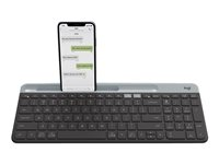 Logitech Slim Multi-Device K580 - Tangentbord - Bluetooth, 2.4 GHz - hela norden - grafit 920-009274