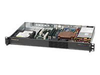 Supermicro SC510 203B - Kan monteras i rack - 1U - micro ATX 200 Watt - svart CSE-510-203B