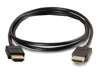 C2G 0.6m Ultra Flexible High Speed HDMI Cable with Low Profile Connectors - HDMI med Ethernet-kabel - HDMI (hane) till HDMI (hane) - 60 cm - svart - stöd för 4K 82362