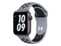 Apple 40mm Nike Sport Band - Klockrem för smart klocka - S/M & M/L size - obsidian dimma/svart - demo - för Watch (38 mm, 40 mm) 3H405ZM/A