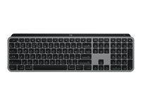 Logitech MX Keys for Mac - Tangentbord - bakgrundsbelyst - Bluetooth, 2.4 GHz - QWERTY - USA internationellt - rymdgrå 920-009558