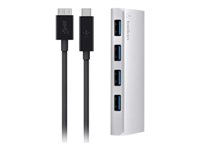 Belkin - USB-växel - 4 x SuperSpeed USB 3.0 - skrivbordsmodell F4U088VF