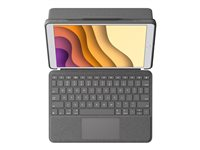 Logitech Combo Touch - Tangentbord och foliefodral - med pekdyna - bakgrundsbelyst - Apple Smart connector - AZERTY - fransk - grafit - för Apple 10.5-inch iPad Air (3:e generationen); 10.5-inch iPad Pro 920-009641