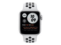 Apple Watch Nike SE (GPS + Cellular) - 40 mm - silveraluminium - smart klocka med Nike sportband - fluoroelastomer - ren platina/svart - bandstorlek 130-200 mm - S/M/L - 32 GB - Wi-Fi, Bluetooth - 4G - 30.68 g MYYW2KS/A