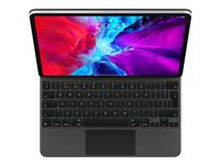 Apple Magic Keyboard - Tangentbord och foliefodral - med pekdyna - bakgrundsbelyst - Apple Smart connector - QWERTY - USA internationellt - för 12.9-inch iPad Pro (3:e generationen, 4:e generation) MXQU2Z/A